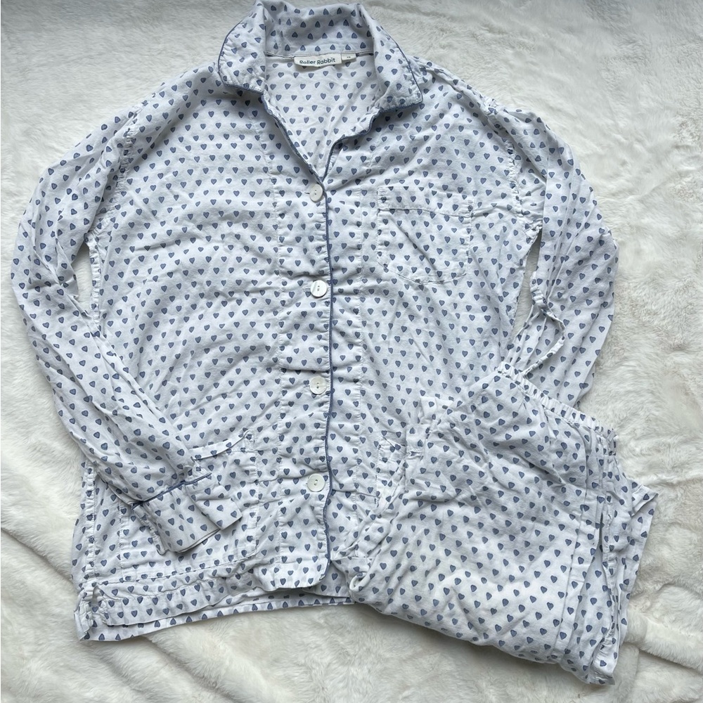 Blue Heart Roller Rabbit Pjs size XS